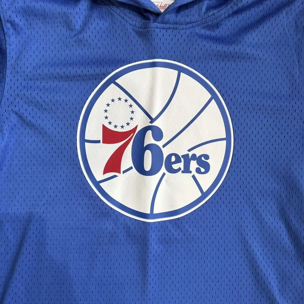 Mitchell & Ness Philadelphia 76ers JERSEY HOODIE Youth Boys NBA Large 14/16